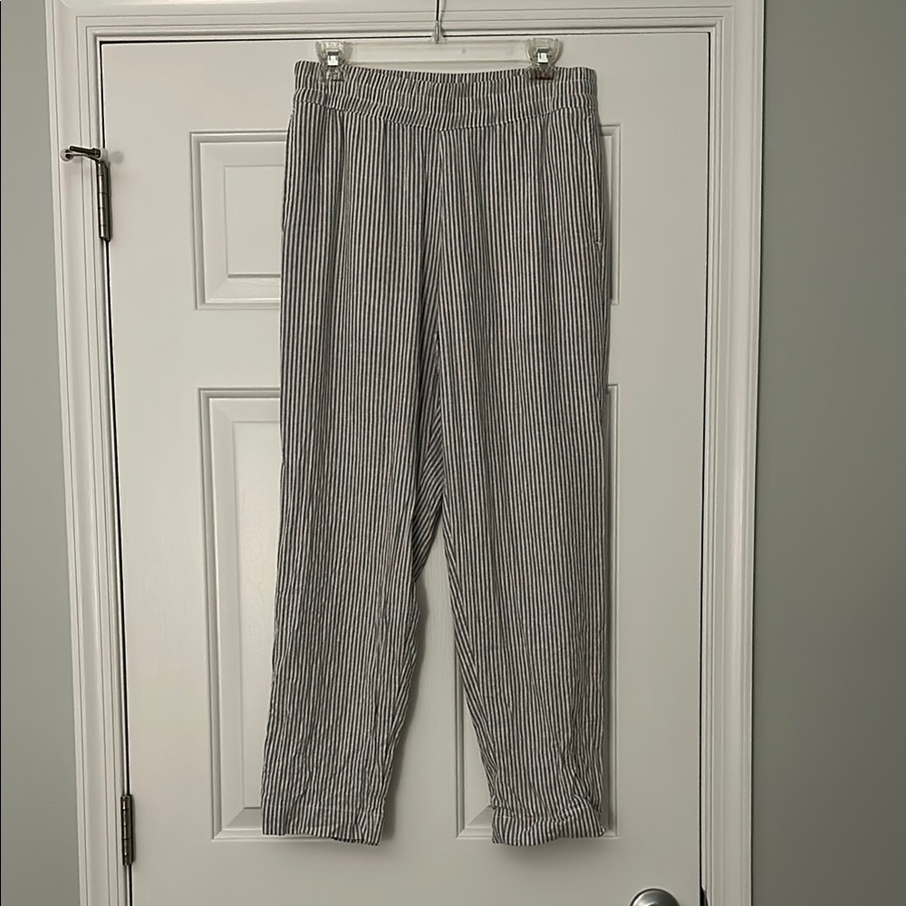 Striped Navy and White Women’s Pants